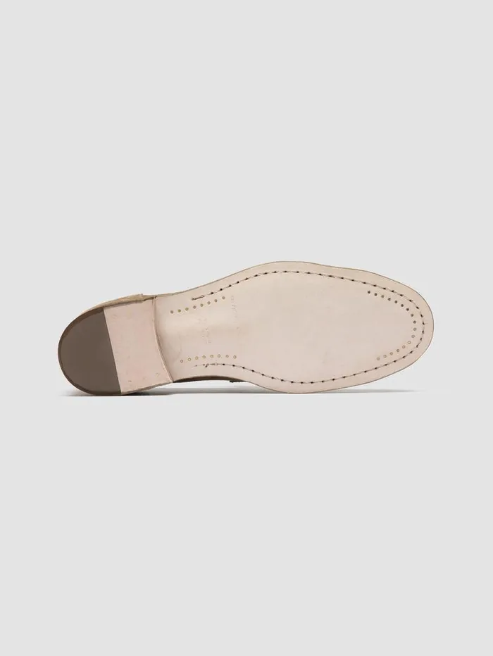 Men Officine Creative Footwear SOLITUDE 001 Taupe Suede Penny Loafers Men Officine Creative Footwear SOLITUDE 001 Taupe Suede Penny Loafers