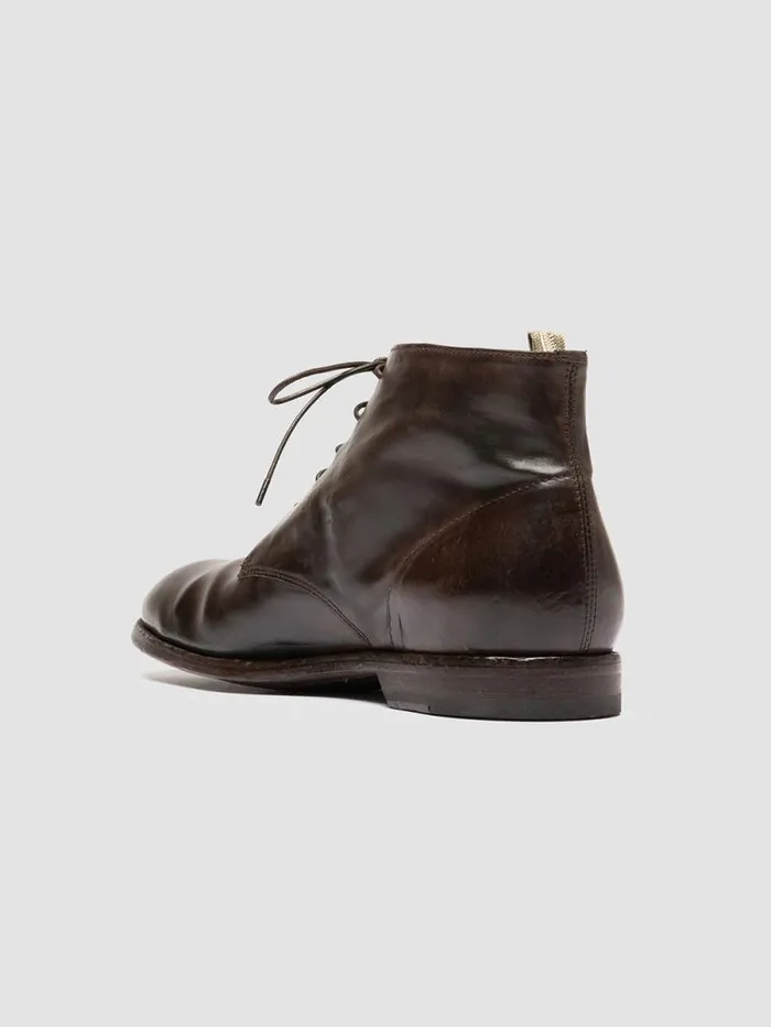 Men Officine Creative Footwear SOUND 003 Brown Leather Laceup Boots Men Officine Creative Footwear SOUND 003 Brown Leather Laceup Boots