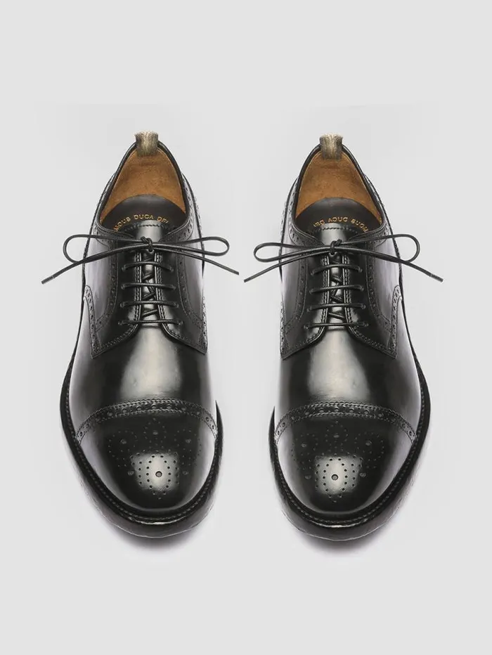 Men Officine Creative Footwear TEMPLE 003 Black Leather Derby Shoes Men Officine Creative Footwear TEMPLE 003 Black Leather Derby Shoes