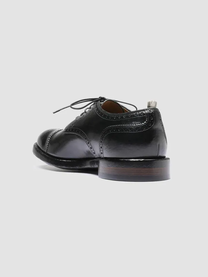 Men Officine Creative Footwear TEMPLE 003 Black Leather Derby Shoes Men Officine Creative Footwear TEMPLE 003 Black Leather Derby Shoes