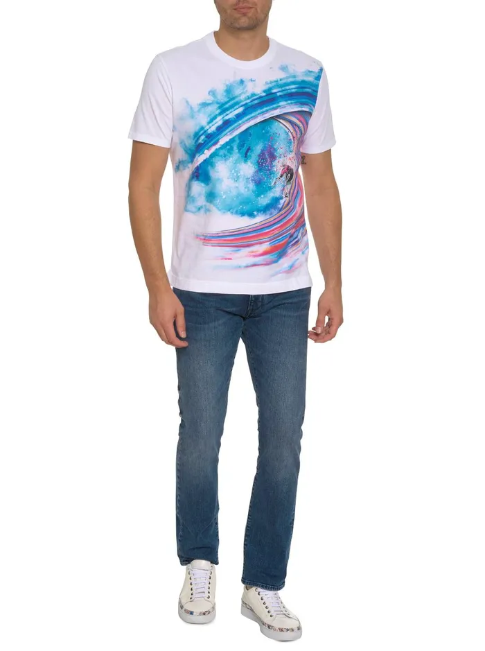 Men Polos and TShirts Robert Graham AERIAL SKULL GRAPHIC TSHIRT White