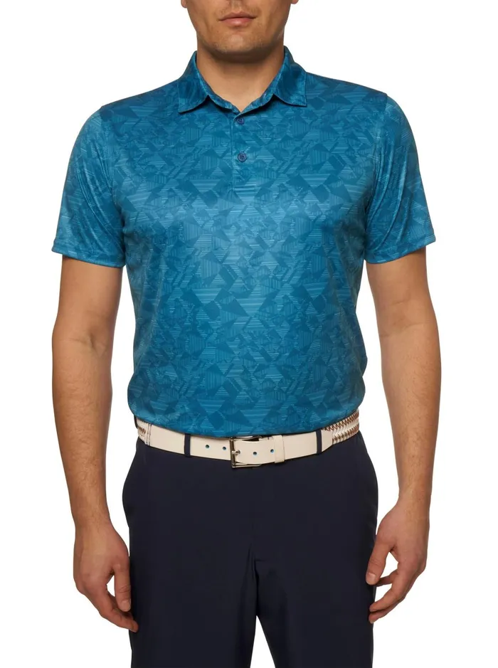 Men Polos and TShirts Robert Graham HYDRUS PERFORMANCE POLO Cobalt
