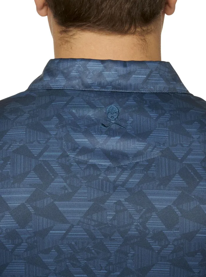 Men Polos and TShirts Robert Graham HYDRUS PERFORMANCE POLO Cobalt