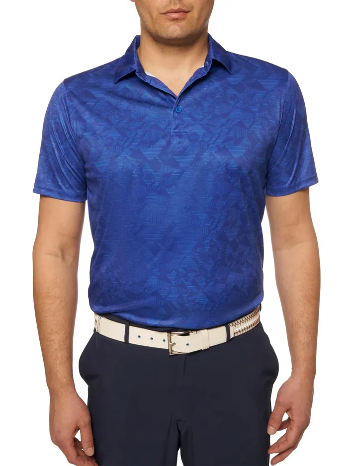 Men Polos and TShirts Robert Graham HYDRUS PERFORMANCE POLO Cobalt