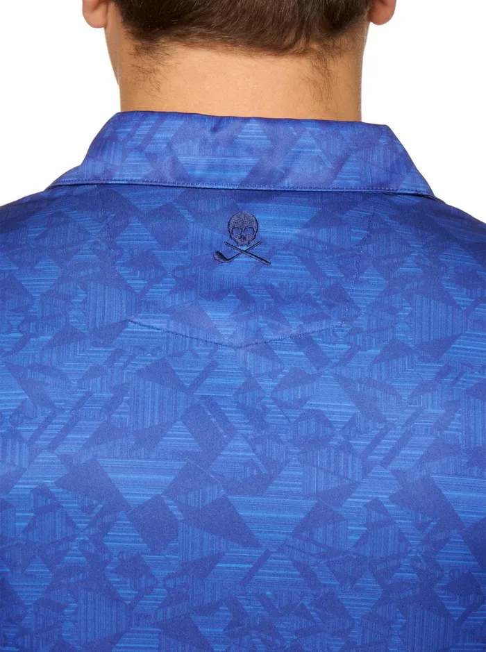 Men Polos and TShirts Robert Graham HYDRUS PERFORMANCE POLO Cobalt