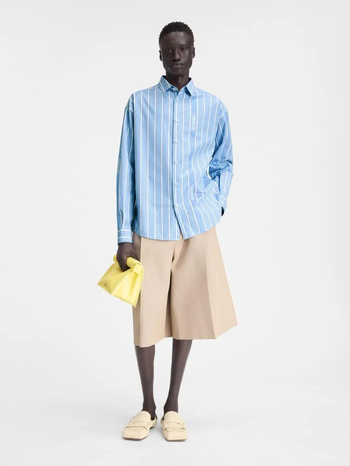 Men Shirts JACQUEMUS The Simon Shirt Jacquard Bluewhite