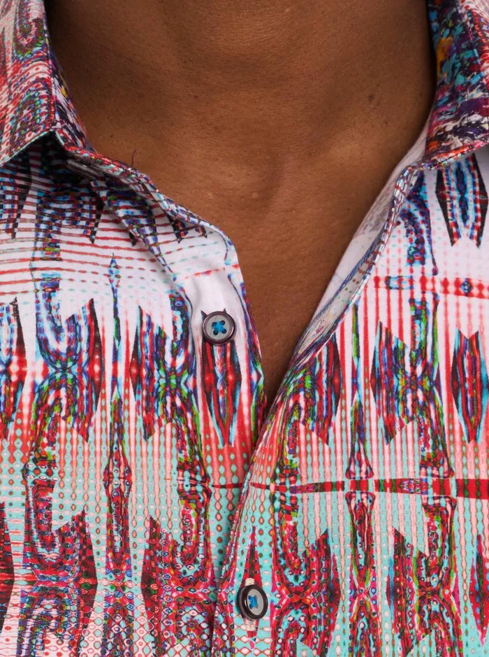 Men Short Sleeve Button Down Shirts Robert Graham HIGH TIMES SHORT SLEEVE BUTTON DOWN SHIRT Multi