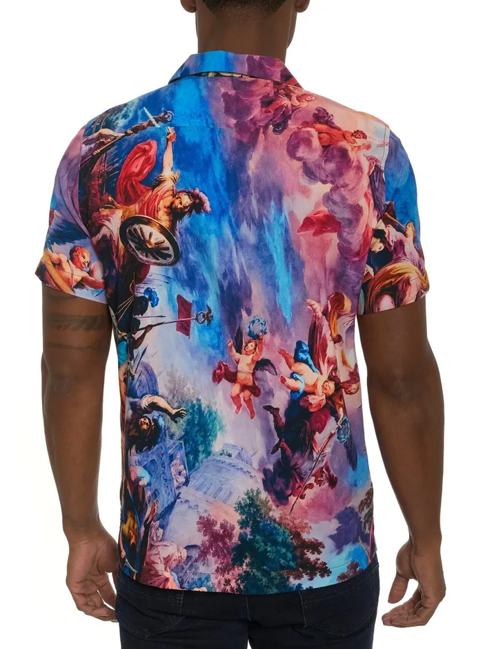 Men Short Sleeve Button Down Shirts Robert Graham PALAZZO SHORT SLEEVE BUTTON DOWN SHIRT Multi