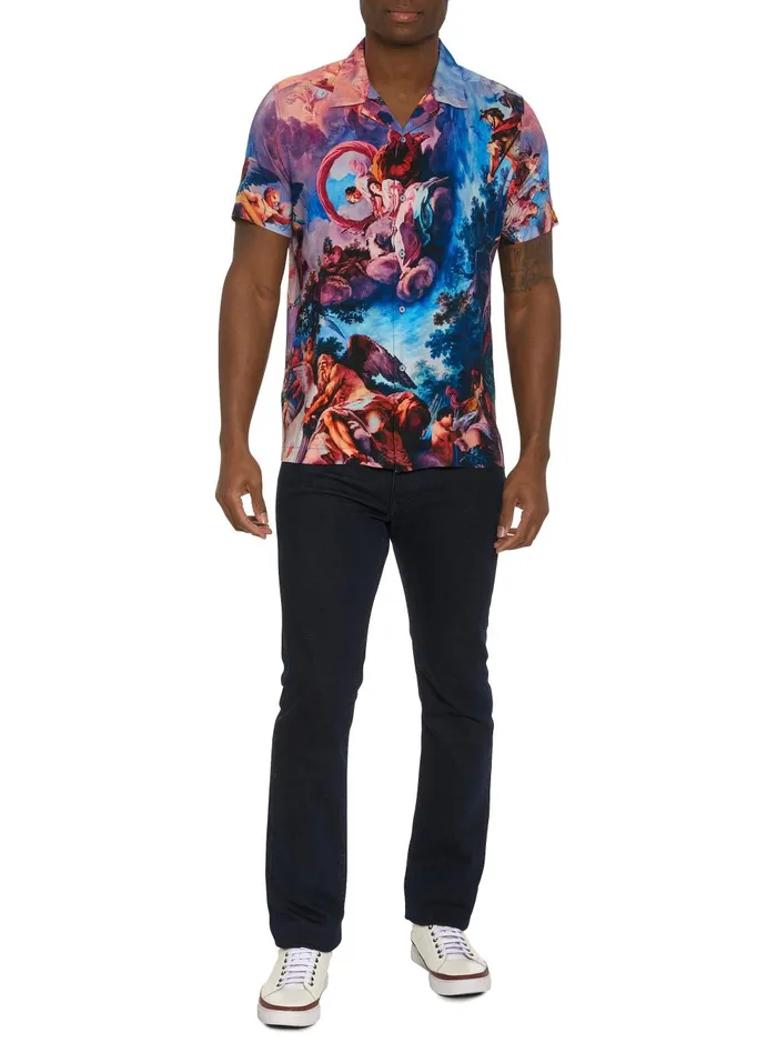 Men Short Sleeve Button Down Shirts Robert Graham PALAZZO SHORT SLEEVE BUTTON DOWN SHIRT Multi