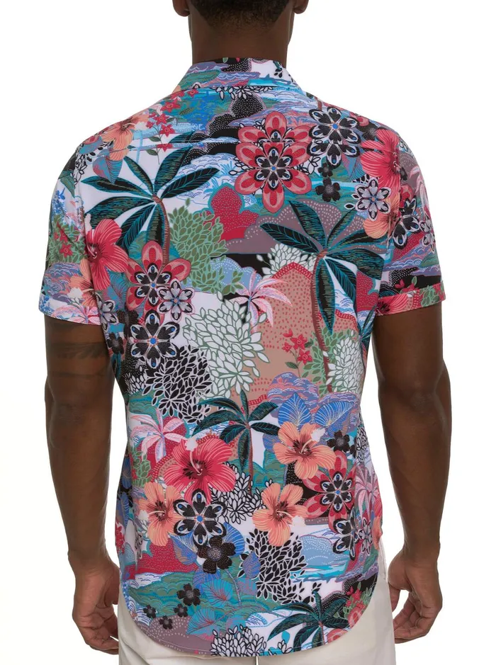 Men Short Sleeve Button Down Shirts Robert Graham PENNISULA SHORT SLEEVE BUTTON DOWN SHIRT Multi