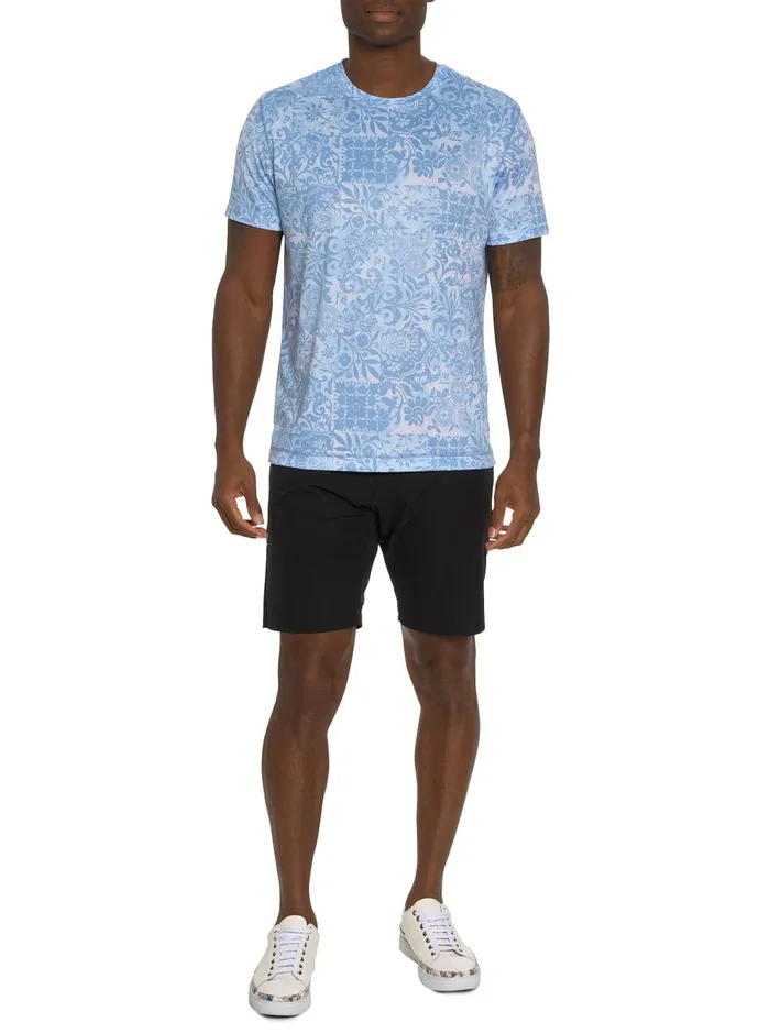 Men Short Sleeve Knits Robert Graham DILLIONS PERFORMANCE GRAPHIC TSHIRT Navy