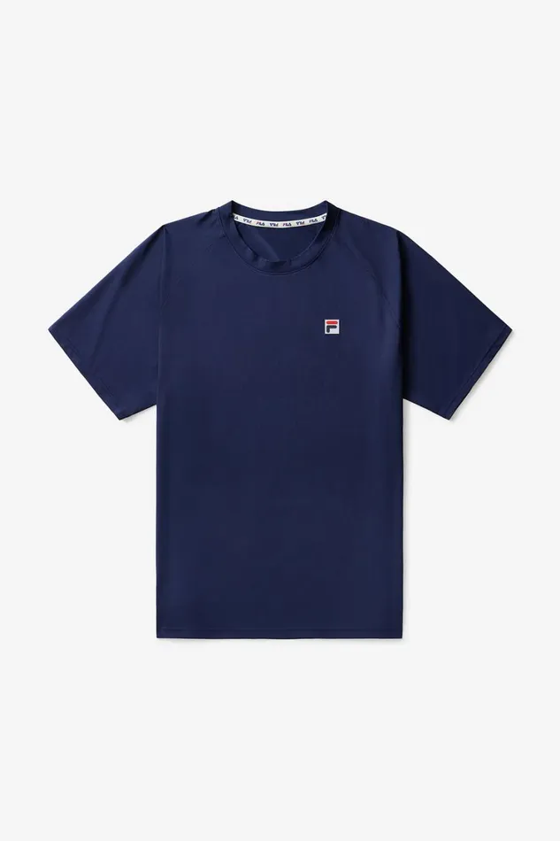 Men Tennis Fila Short Sleeve Crewneck 412 Fila Navy