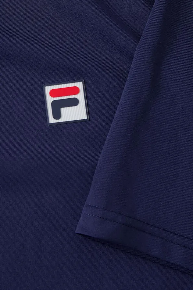 Men Tennis Fila Short Sleeve Crewneck 412 Fila Navy Men Tennis Fila Short Sleeve Crewneck 412 Fila Navy