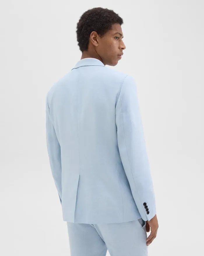 Men Theory Blazers Jackets Morton Slim Blazer In LinenViscose Skylight