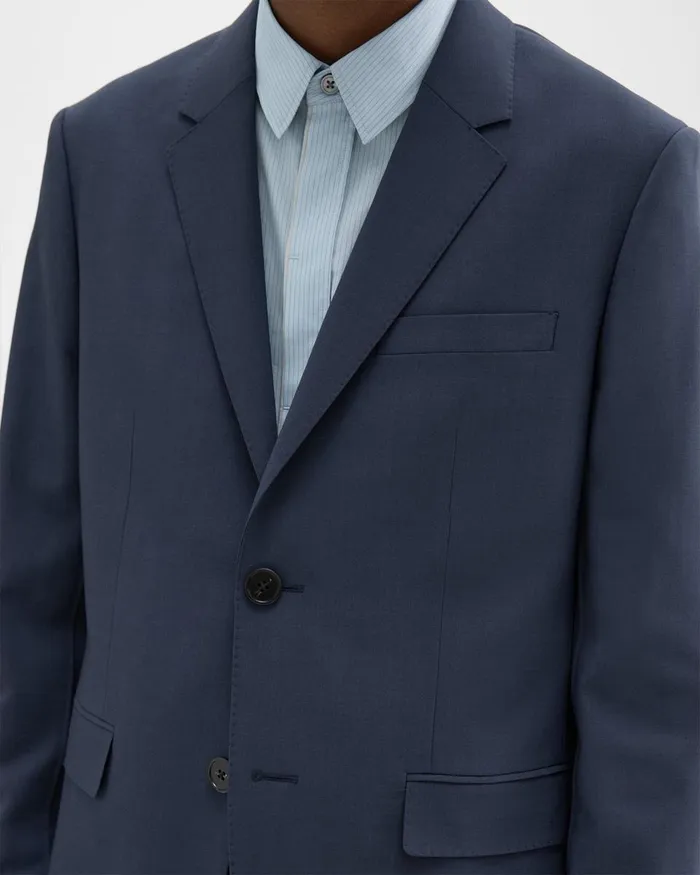 Men Theory Blazers Jackets Virgin Wool TwoButton Blazer Inkwell