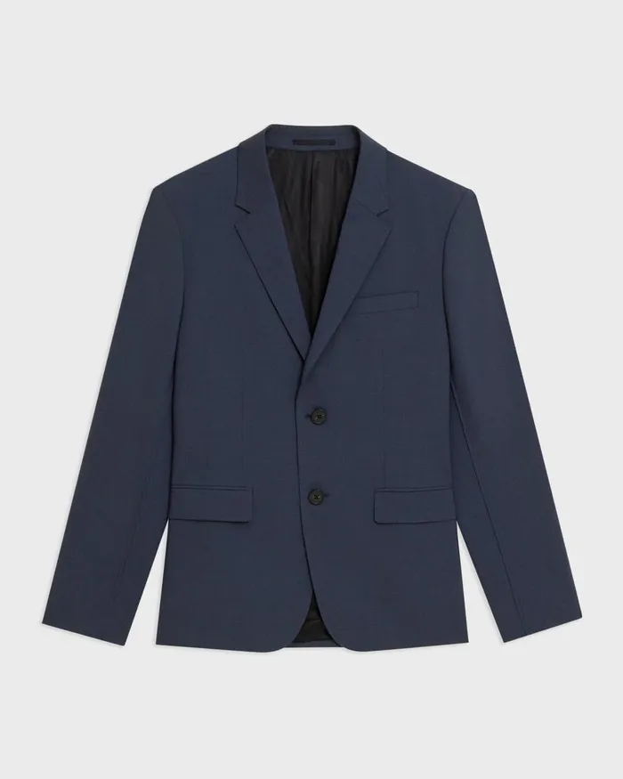 Men Theory Blazers Jackets Virgin Wool TwoButton Blazer Inkwell