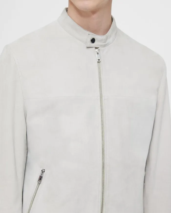 Men Theory Blazers Jackets Wynmore Moto Jacket In Suede Sand
