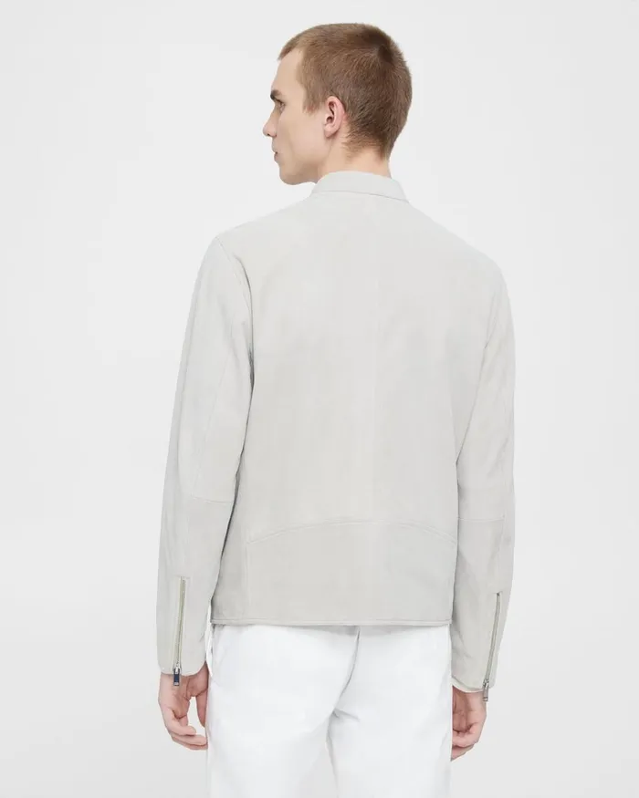 Men Theory Blazers Jackets Wynmore Moto Jacket In Suede Sand