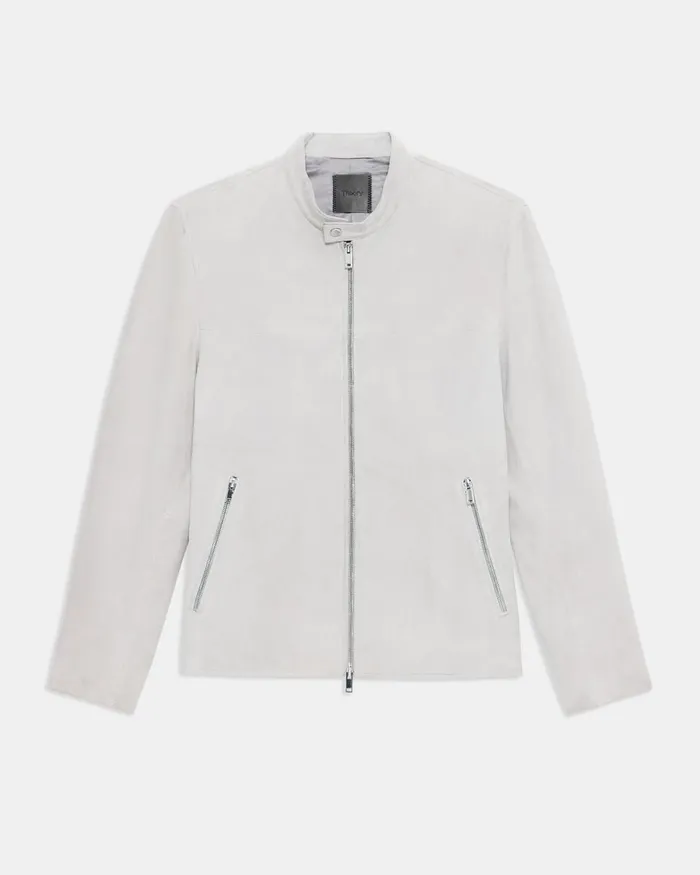 Men Theory Blazers Jackets Wynmore Moto Jacket In Suede Sand