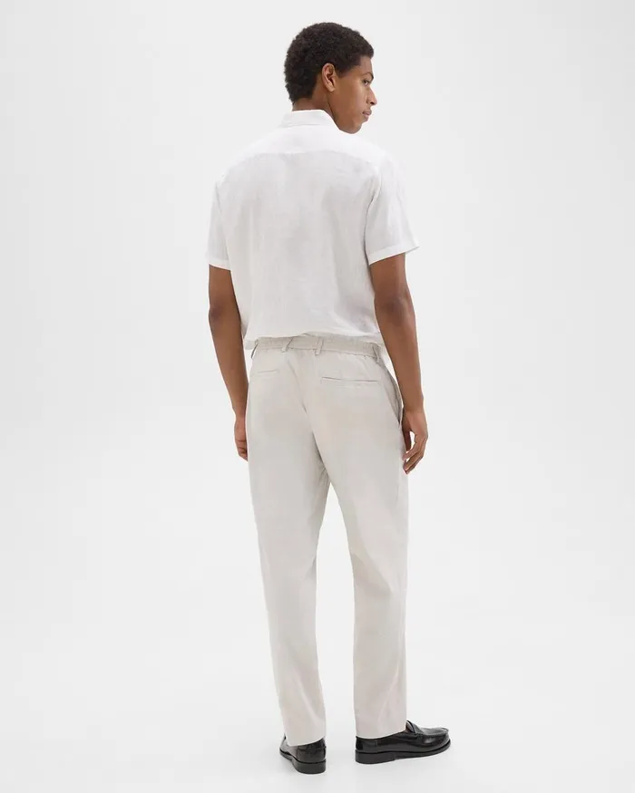 Men Theory Pants Curtis Drawstring Pant In Good Linen Sand