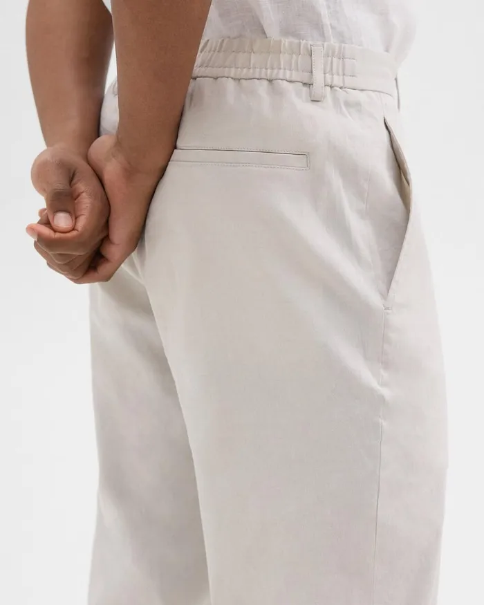Men Theory Pants Curtis Drawstring Pant In Good Linen Sand