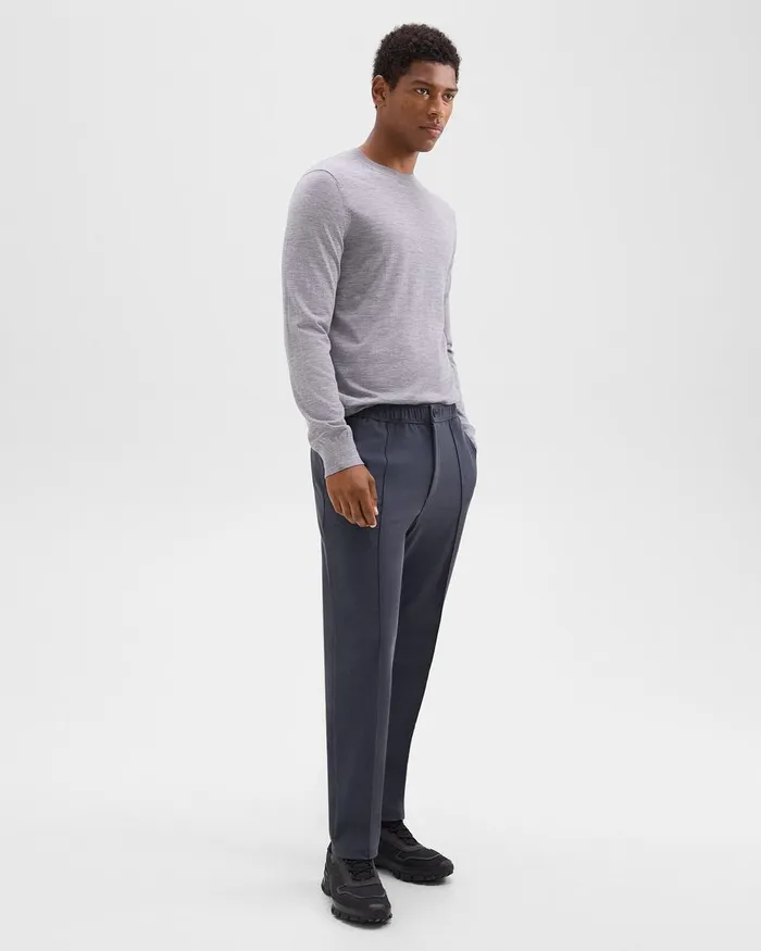 Men Theory Pants Curtis Drawstring Pant In Precision Ponte Basalt