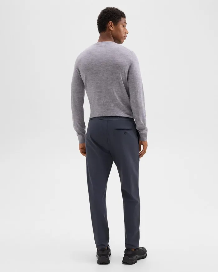 Men Theory Pants Curtis Drawstring Pant In Precision Ponte Basalt