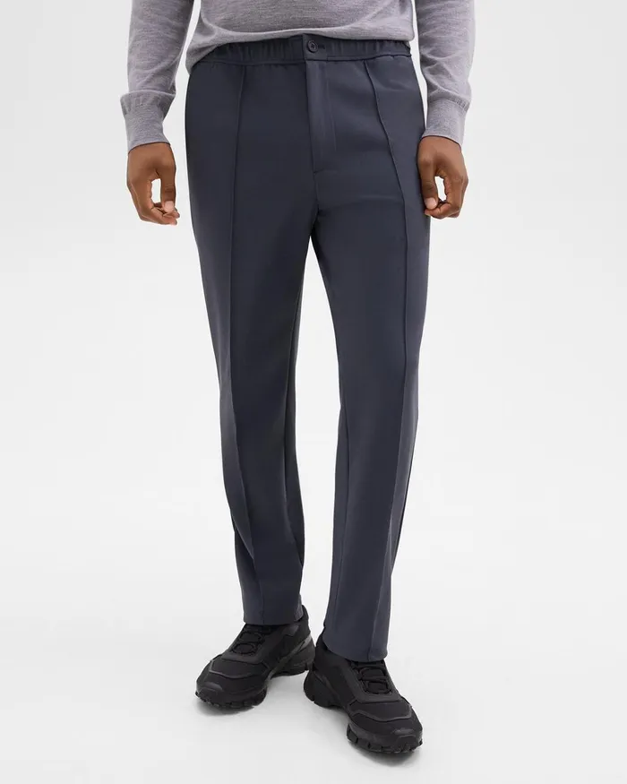 Men Theory Pants Curtis Drawstring Pant In Precision Ponte Basalt