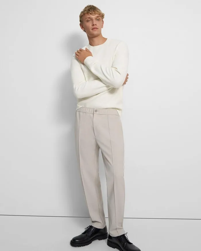 Men Theory Pants Curtis Drawstring Pant In Precision Ponte Putty