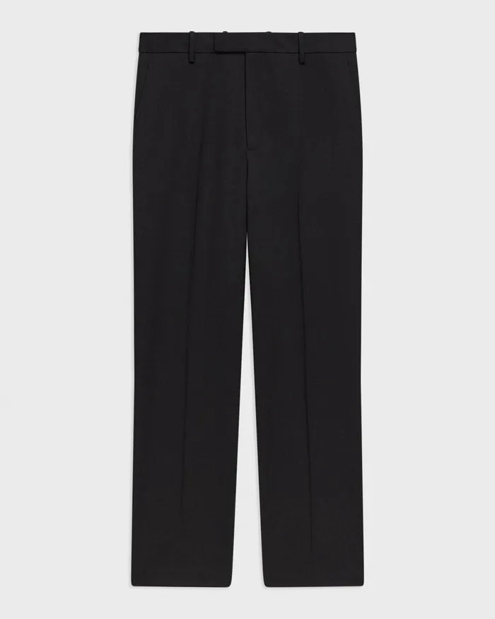 Men Theory Pants Straight Pant In WoolBlend Twill Black