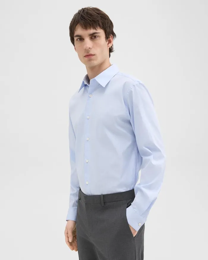 Men Theory Shirts Sylvain Shirt In Good Cotton Olympic