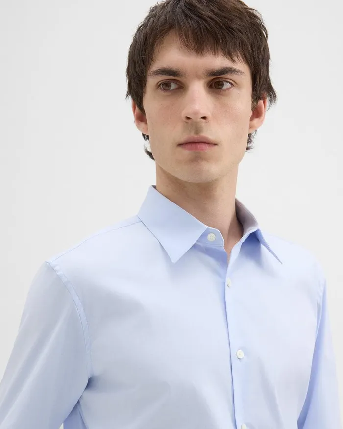 Men Theory Shirts Sylvain Shirt In Good Cotton Olympic