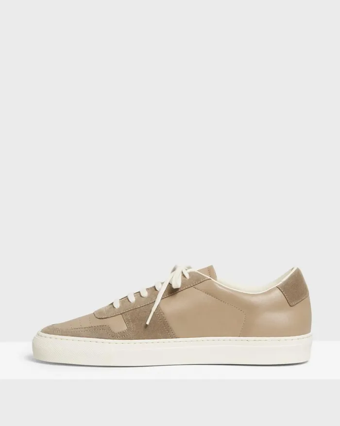 Men Theory Shoes Common Projects BBall LowTop Sneakers Tan