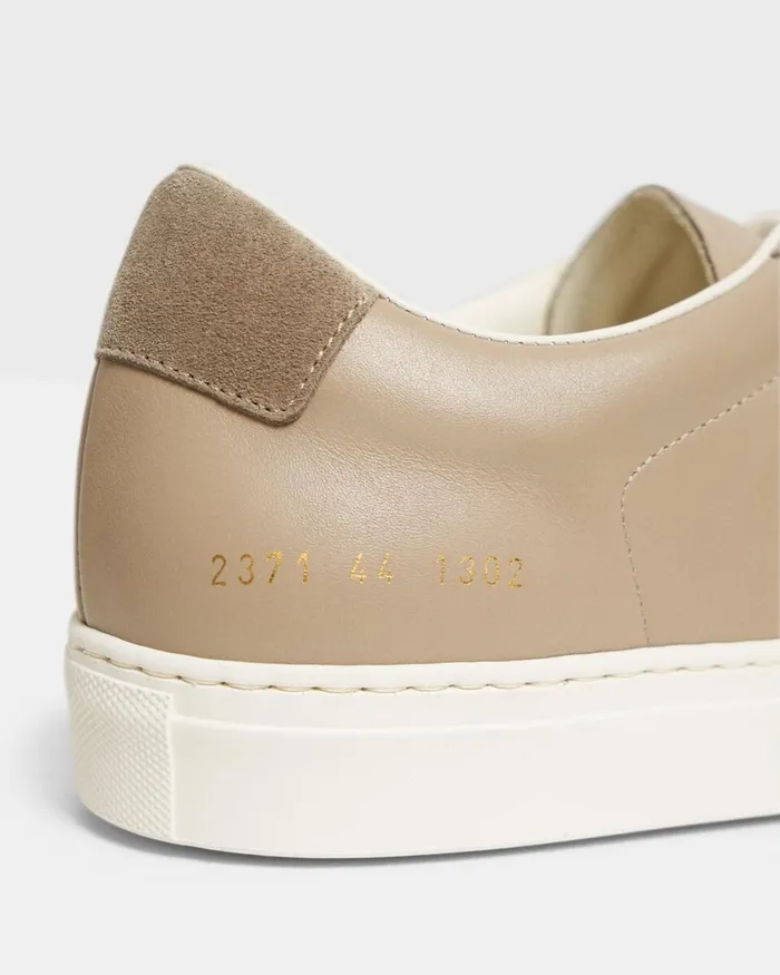 Men Theory Shoes Common Projects BBall LowTop Sneakers Tan