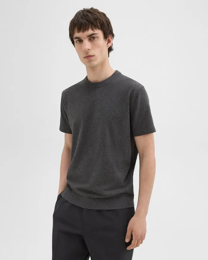 Men Theory Sweaters Cardigans Sarior Tee In Light Bilen Pestle Melange