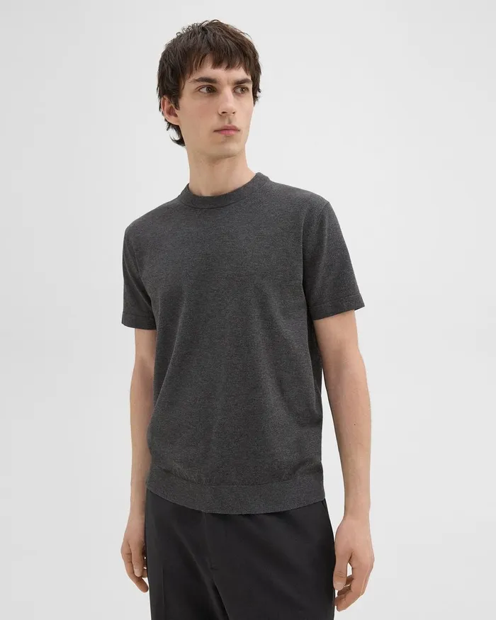 Men Theory Sweaters Cardigans Sarior Tee In Light Bilen Pestle Melange