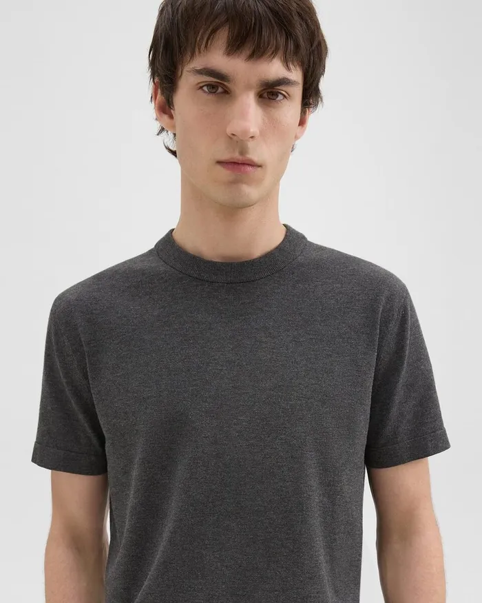 Men Theory Sweaters Cardigans Sarior Tee In Light Bilen Pestle Melange