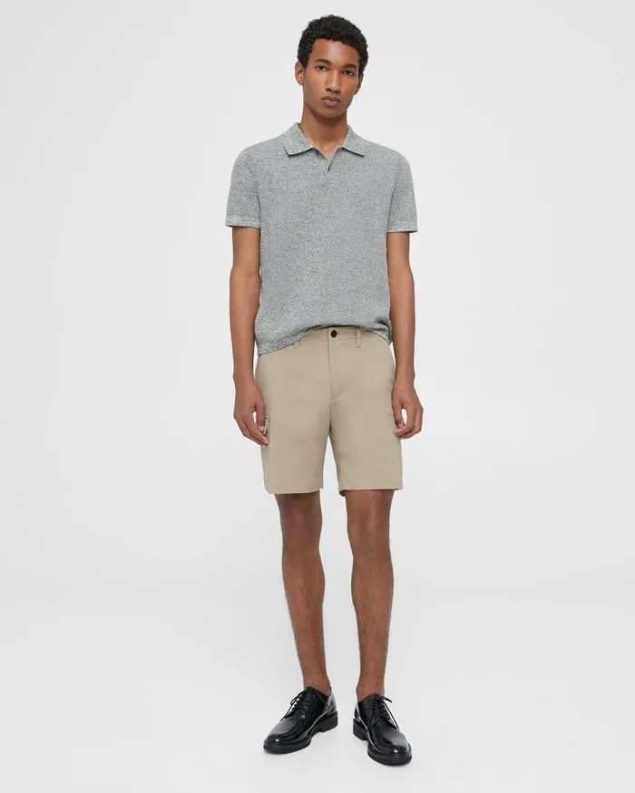 Men Theory TShirts Polos Nare Polo Shirt In Cotton Dark Oliveivory