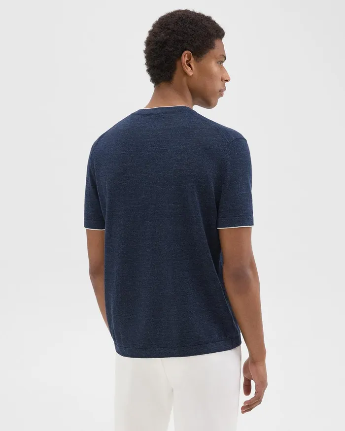 Men Theory TShirts Polos Sarior Tee In CottonLinen New Baltic