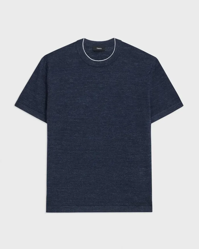 Men Theory TShirts Polos Sarior Tee In CottonLinen New Baltic
