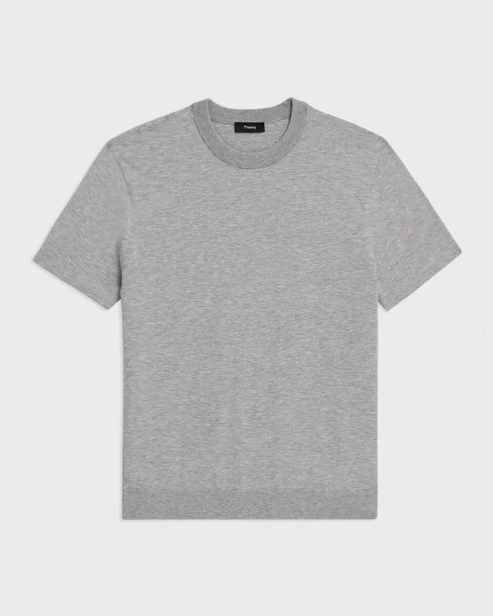 Men Theory TShirts Polos Sarior Tee In Light Bilen Light Grey Heather