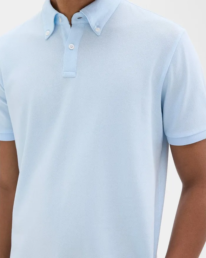Men Theory TShirts Polos Tailored Polo Shirt In Function Piqueacute Skylight
