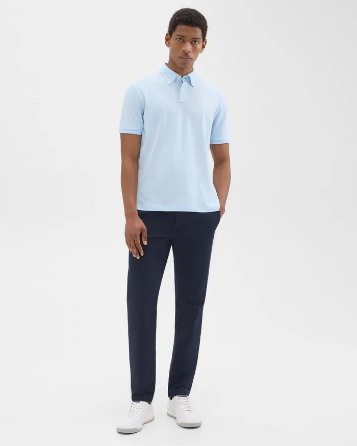 Men Theory TShirts Polos Tailored Polo Shirt In Function Piqueacute Skylight