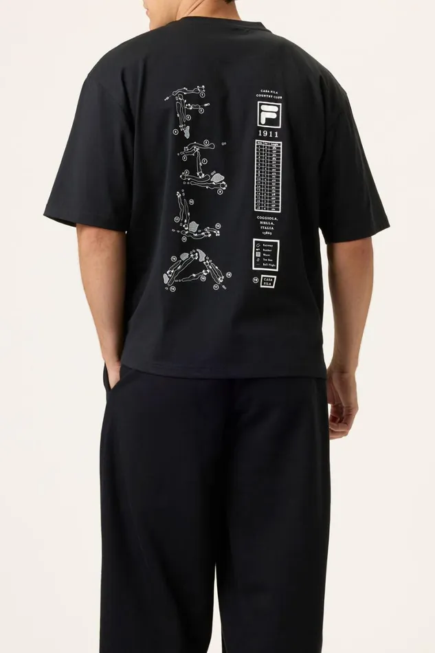 Men Tops and TShirts Fila Country Club Golf Course Map Box Tee 001 Black Men Tops and TShirts Fila Country Club Golf Course Map Box Tee 001 Black