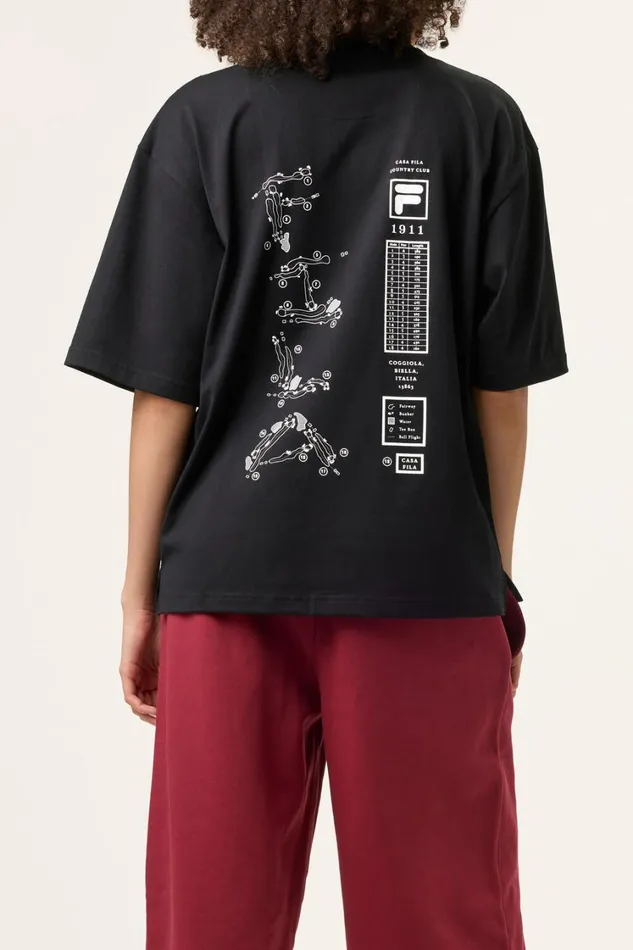 Men Tops and TShirts Fila Country Club Golf Course Map Box Tee 001 Black Men Tops and TShirts Fila Country Club Golf Course Map Box Tee 001 Black