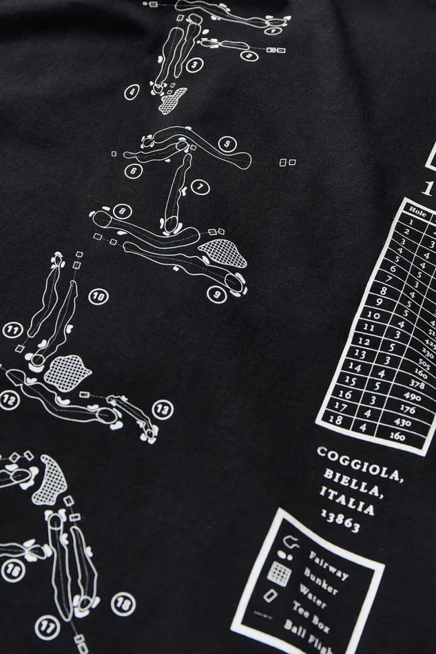 Men Tops and TShirts Fila Country Club Golf Course Map Box Tee 001 Black Men Tops and TShirts Fila Country Club Golf Course Map Box Tee 001 Black