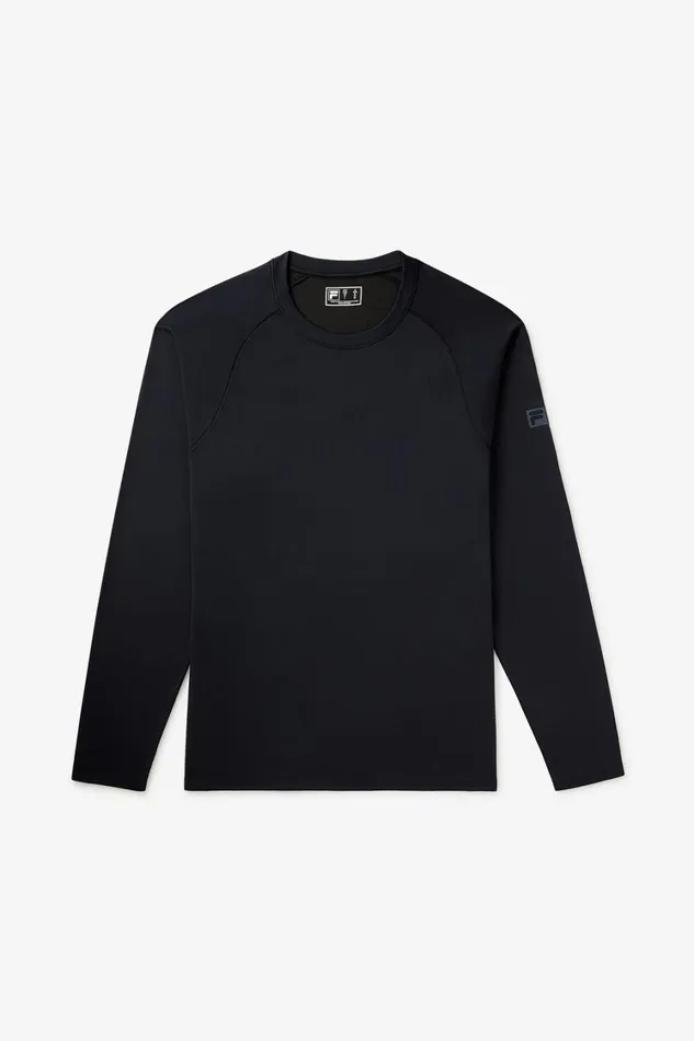 Men Tops and TShirts Fila Lucky Ace Seamless Long Sleeve Top 001 Black