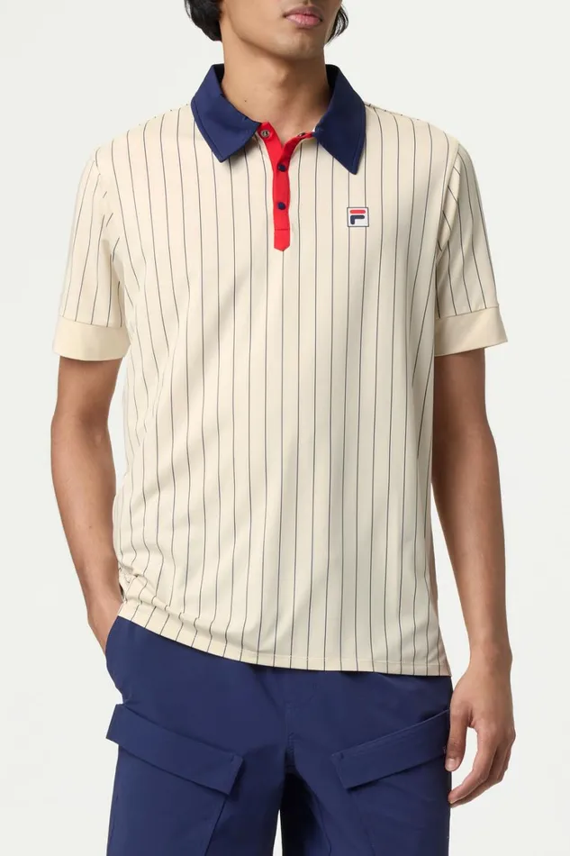 Men Tops and TShirts Fila Performance Iconic BB1 Polo 922 Angorafila Navy Pinstripe Men Tops and TShirts Fila Performance Iconic BB1 Polo 922 Angorafila Navy Pinstripe