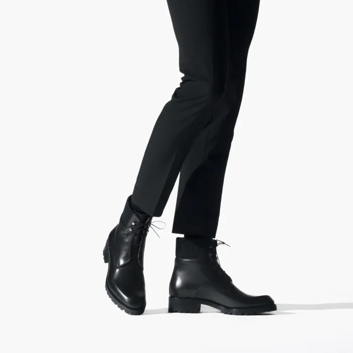 Men Trapman Boots 8211 Calf Leather 8211 Black Christian Louboutin Boots