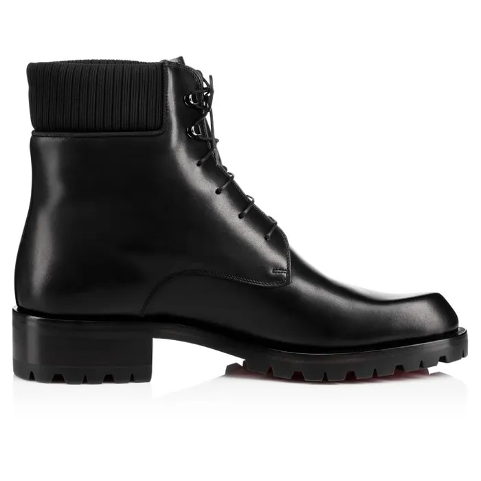 Men Trapman Boots 8211 Calf Leather 8211 Black Christian Louboutin Boots
